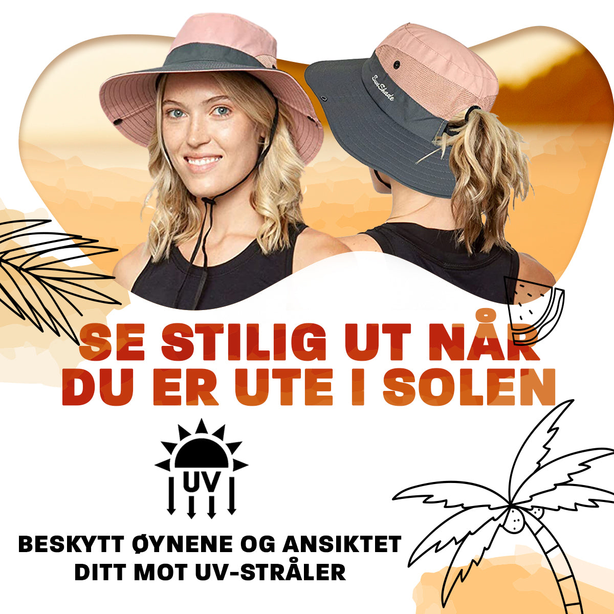 SunnyCap™ - Justerbar Solskjermhatt for Kvinner
