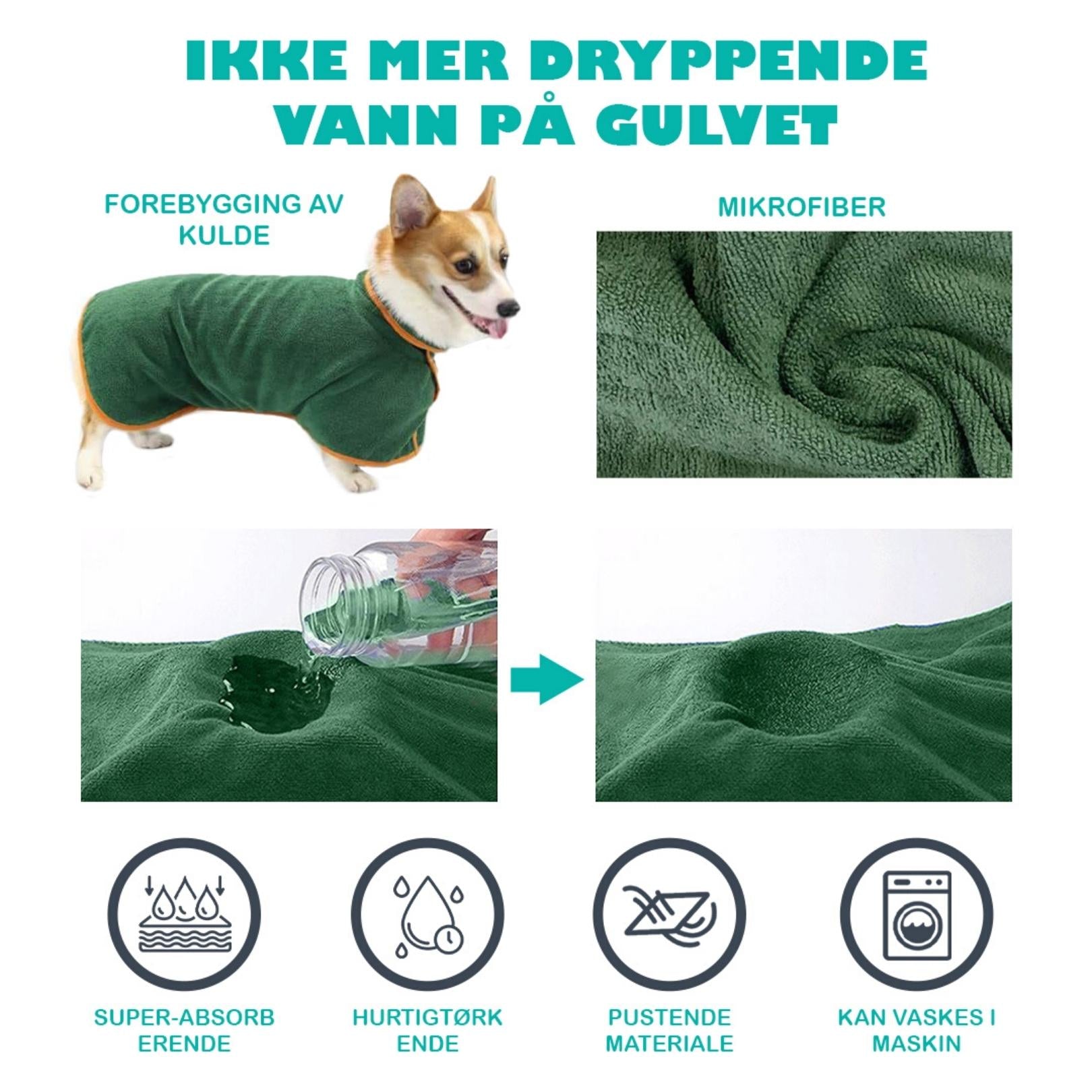 CanineRobe™ - Super-Absorberende Badekåpe For Hund