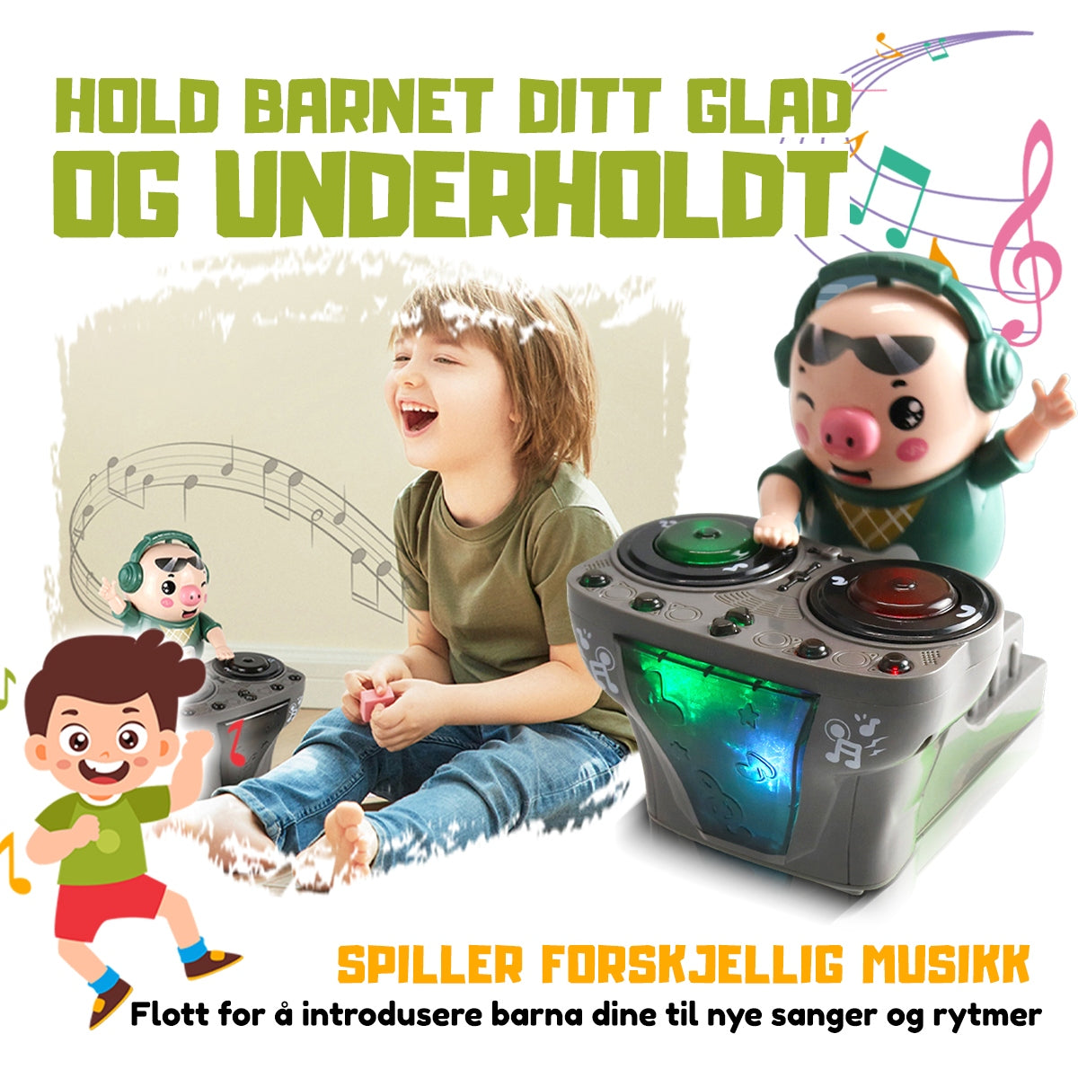 HipHog™ - Musikalsk DJ Griseleketøy