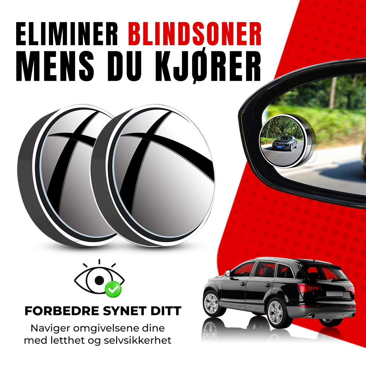 ClearPoint™ - Bilspeil for Blindsoner (4 stk)