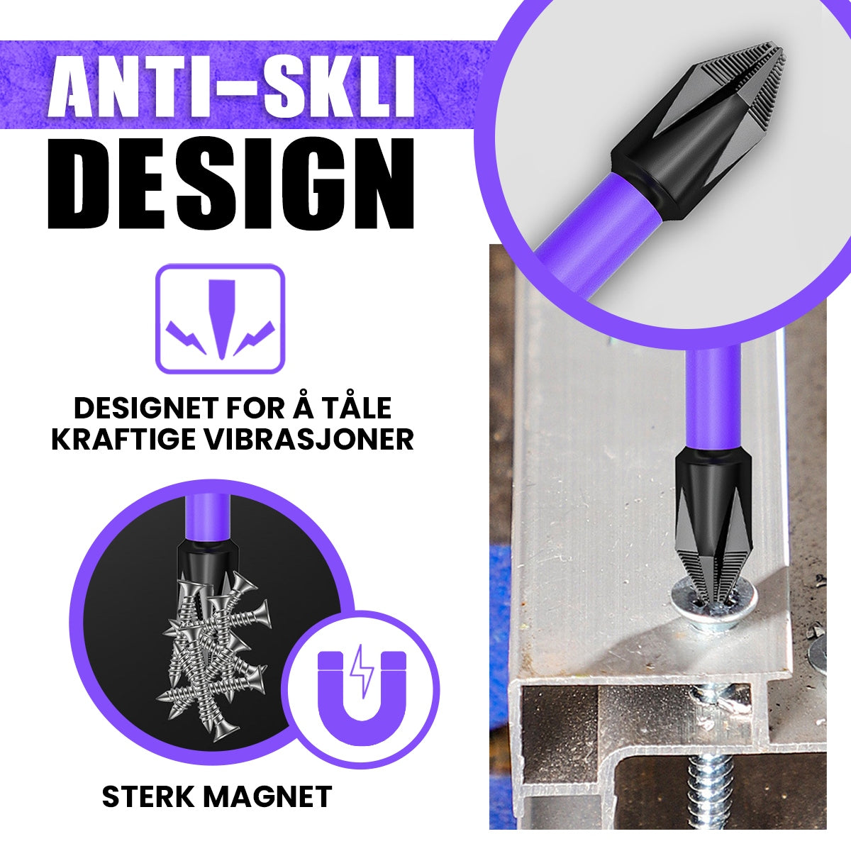 MagDrill™ - Anti-Skli Magnetiske Bitssett (6 stk)