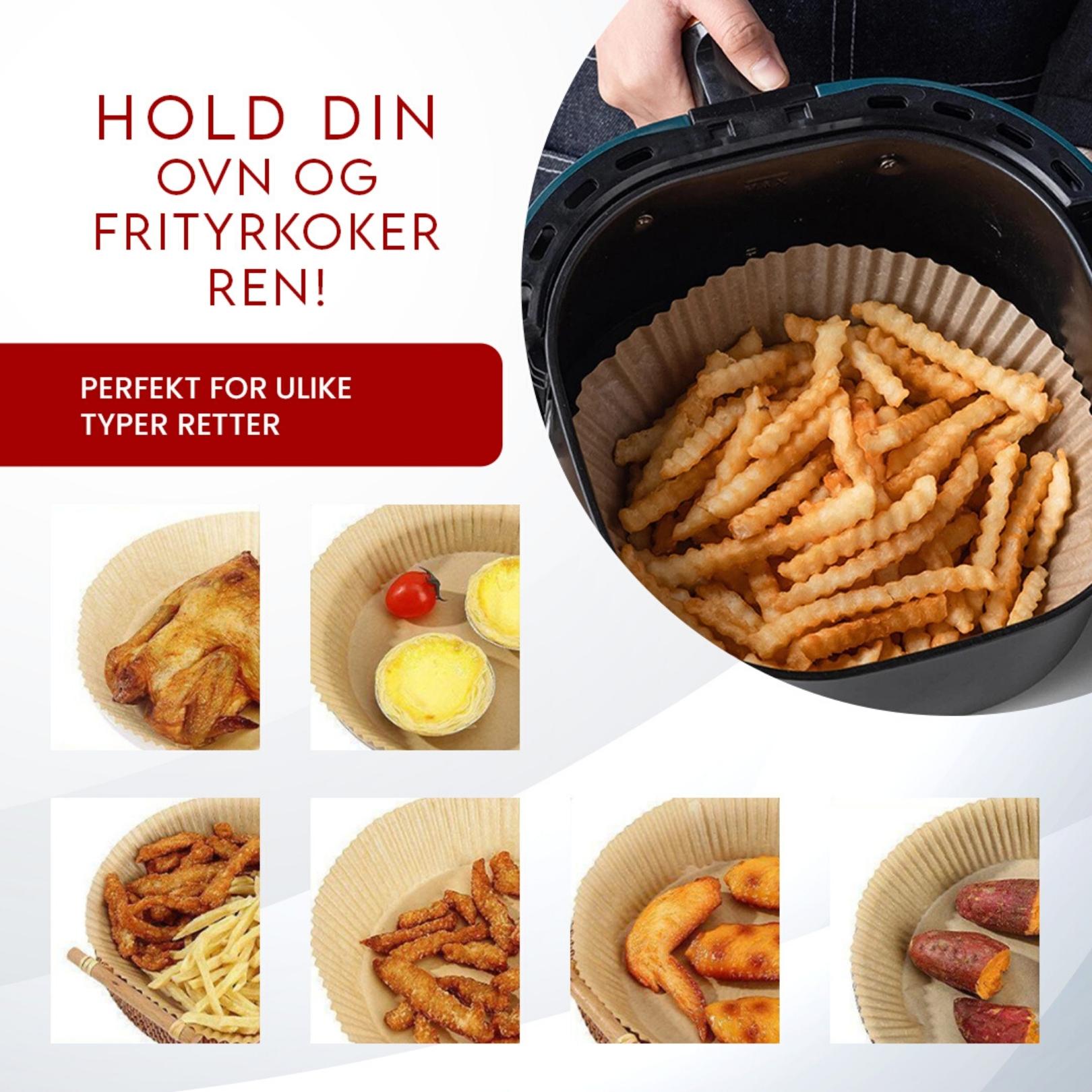FryerLiner™ - Engangspapir for Air Fryer