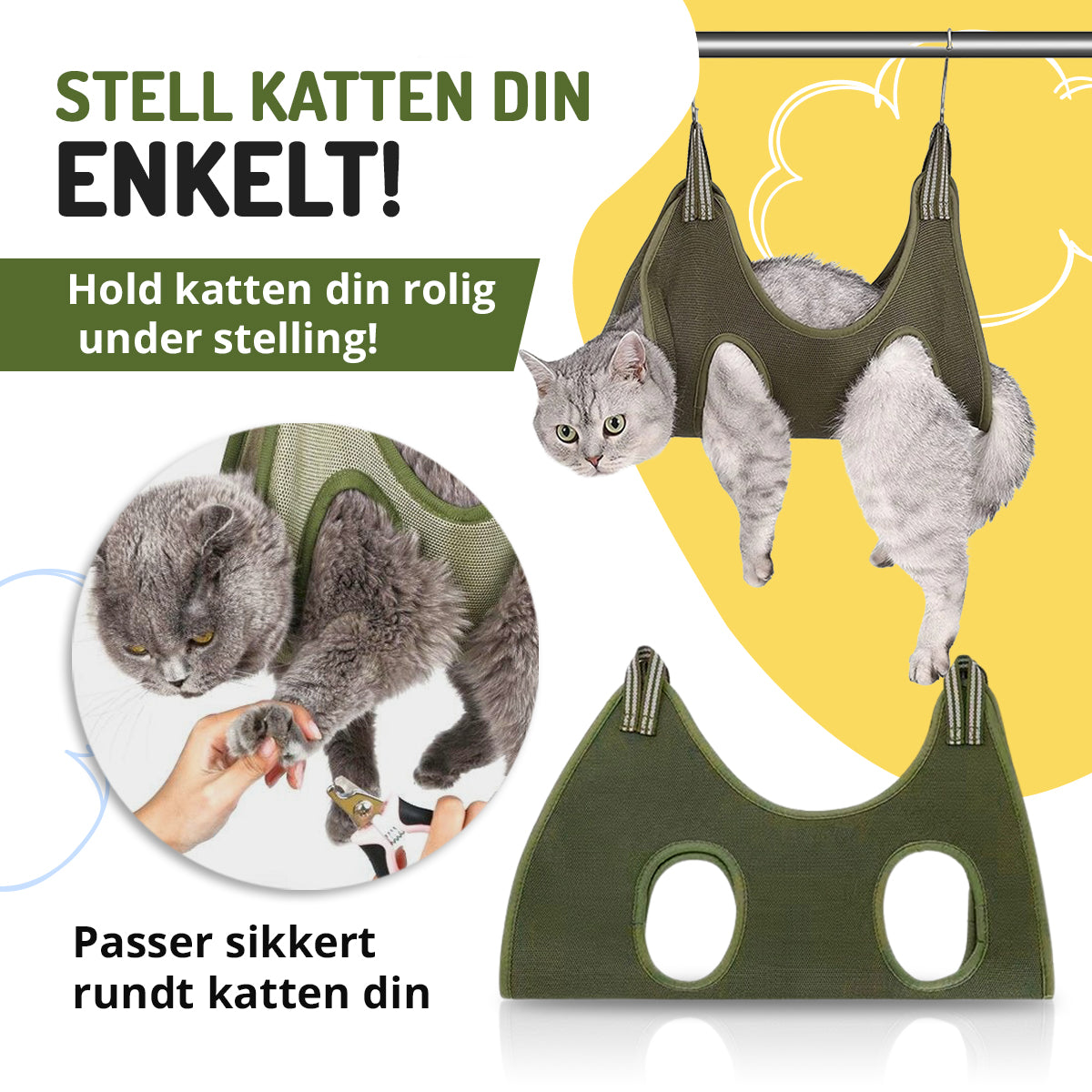 KittyKradle™ - Stelle-Hengekøye for Katt